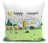 KUNQIAN Campervan Accessories UK Motorhome Caravan Gadgets Decor Cushion Cover Camping Pillow Holiday Decorations Camper Sofa 18"x18"(45x45cm)