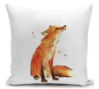 KUNQIAN Fox Cushion Cover Animal Fox Ornament Pillow Cover Decor for Home Livingroom Couch Bed Sofa Decorate Throw Pillow Case Fox Gift 18"x18"