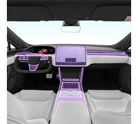 KUNQING Car Interior Center Console Transparent TPU Paint Protective Film Anti Scratch Sticker LCD Screen for Tesla Model S 2021-2023