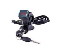 Kunray Ebike Throttle 12V-96V Electric Scooter Throttle Thumb Accelerator with LCD Display and Electric Ignition Lock Key Switch Universal Ebike Thumb Throttle for Electric Bike Scooter