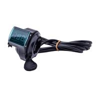 Kunray Universal Ebike Throttle with Display 12V-96V Ebike Thumb Throttle 4 Wires Electric Scooter Throttle Thumb Accelerator with LCD Display Voltage Replacement