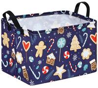 KUNRO Christmas Gift Storage Basket Rectangle Toy Bin storage organizer for Nursery Hamper Home,Kids Bedroom Laundry Hamper Baby Shelf Baskets.