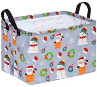 KUNRO Christmas Gift Storage Basket Rectangle Toy Bin storage organizer for Nursery Hamper Home,Kids Bedroom Laundry Hamper Baby Shelf Baskets.