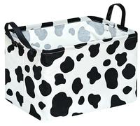 KUNRO Rectangle Toy Bin Waterproof storage organizer for Nursery Hamper Home decor Closet Kids Bedroom Laundry Baby Gift Shelf Baskets(Cow pattern)