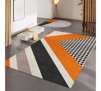 Kunsen Abstract Rug baby room accessories Gray-Black Washable yellow oriental print design living decoration 50x80CM very large rugs