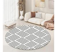 Kunsen Boys Bedroom Rug 40x40cm Gris Soft and durable modern stripes for use in the living room bedroom, especially by bedside Washable Carpet