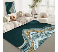 Kunsen Carpet For Stairs kitchen rugs non slip washable Green The non-fading abstract striped design is suitable living rooms and corridors 50x80CM