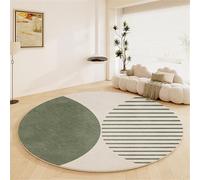 Kunsen Rugs For Bedroom 80x80cm Vert Soft and durable modern stripes use in the living room bedroom, especially by bedside Big Hallway Decor