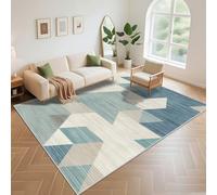 Kunsen Shed Resistant Playroom Rug 60x90cm, blue Modern geometry for the living room entrance corridor
