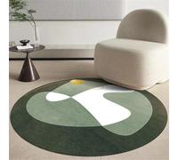 Kunsen Short Pile Rug 80x80cm Vert Soft and slip-resistant, modern minimalist, suitable for living rooms bedrooms House Ornaments The Home Washable Carpets