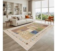 Kunsen Stain Resistant Area Rugs For Living Room Green Grey 80X120Cm Soft Vintage Flowers For The Office Dining Room