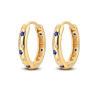 KUNSIR 925 Silver Earrings Womenz Hoop Earrings Hypoallergenic 1 Pair Bright Star River Earrings Best Gift for Women 14k Gold Earrings