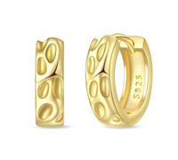 KUNSIR 925 Silver Earrings Womenz Hoop Earrings Hypoallergenic 1 Pair Bright Star River Earrings Best Gift for Women 14k Gold Earrings