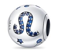 KUNSIR 925 Sterling Silver Bead Charms Constellations Charms Cubic Zirconia Charm for Bracelet and Necklace Fits European Charm Anniversary Charm the 12 Signs of the Zodiac Women