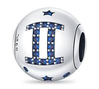 KUNSIR 925 Sterling Silver Charms Constellations Cubic Zirconia Charm for Bracelet Necklace Fits European Charm Bracelets Anniversary Charm the 12 Signs of the Zodiac for Women