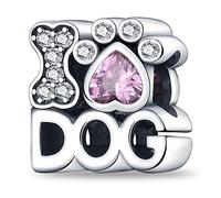 KUNSIR 925 Sterling Silver Charms fits European for Charms Bracelets Pandora Charms Heart Animals Bead with CZ Beads Charms for Women Bracelets