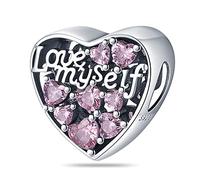 KUNSIR 925 Sterling Silver Charms fits European for Charms Bracelets Pandora Charms Heart Animals Bead with CZ Beads Charms for Women Bracelets
