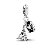 KUNSIR 925 Sterling Silver Charms for Bracelets fits European for Charms Bracelets Pandora Charms Ancient Architecture Pendant Light Up Pendant Beads