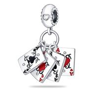 KUNSIR 925 Sterling Silver Charms Travel Round The World Charm fits Charms Bracelets Three Pieces Suit Dangle Pendant Beads Charms Gift for Women