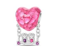 KUNSIR 925 Sterling Silver Charms Travel Round The World Charm fits Pandora Bracelets Three Pieces Suit Dangle Pendant Beads Charms Gift for Women