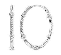 KUNSIR 925 Sterling Silver Earrings,Hoop Earrings for Women Various Hypoallergenic 1 Pair Bright Star River Earrings The best gift for Women
