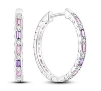 KUNSIR 925 Sterling Silver Earrings,Hoop Earrings for Women Various Hypoallergenic 1 Pair Bright Star River Earrings The best gift for Women…
