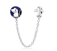 KUNSIR 925 Sterling Silver Safety Chain Pendant, Suitable For European-Style Bracelets And Pandora Bracelets, With a Heart-Shaped Clasp, Gift For Women.
