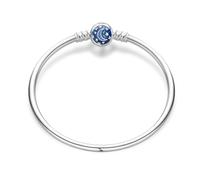 KUNSIR Moments 925 Sterling Silver Snake Chain Bracelets fit Pandora & European Bracelets Charms Bead Silver Bracelet for Women