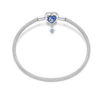 KUNSIR Moments 925 Sterling Silver Snake Chain Bracelets fit Pandora & European Bracelets Charms Bead Silver Bracelet for Women