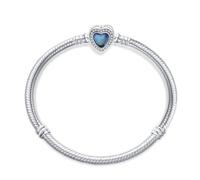 KUNSIR Moments 925 Sterling Silver Snake Chain Bracelets fit Pandora & European Bracelets Charms Bead Silver Bracelet for Women