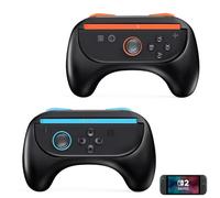 KUNSLUCK Joy-Con Griffe für Nintendo Switch 2 (2025), Ergonomische Griffe für Switch 2 Joy Cons Controller, 2er Pack (Schwarz)