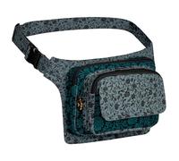 KUNST UND MAGIE Colourful Boho Goa Bum Bag Belt Bag Waist Bag Sidebag, gray, ca 25x20x10cm