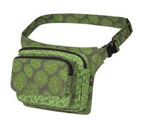 KUNST UND MAGIE Colourful Boho Goa Bum Bag Belt Bag Waist Bag Sidebag, Green, ca 25x20x10cm
