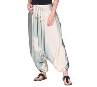Kunst und Magie Unisex Harem Trousers One Size Multi-Purpose Hippie Goa Fair, White, One size