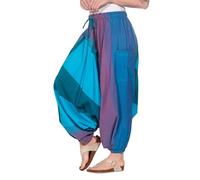 KUNST UND MAGIE Unisex Harem Trousers, One Size, Multiple Hippie Goa Fair, Petrol / blue, One size