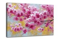 Kunstbruder Decorative Picture Golden Spring 80 x 120 cm - Pink Gold Colours, Inspirational Painting, Elegant Wall Design, High-Quality Canvas Art for Living Room