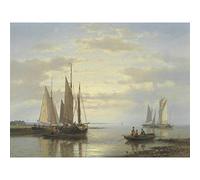 Kunstdruck auf Leinwand, Motiv "Hulk Calm Waters Boote", klassisches Gemälde