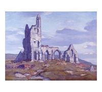Kunstdruck auf Leinwand, Motiv: Russell Ablain Saint Nazare Kirche Ruinen im Zweiten Weltkrieg, 45,7 x 61 cm