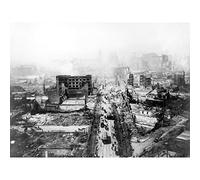 Kunstdruck auf Leinwand, Motiv: San Francisco Earthquake Damage 1906, 45,7 x 61 cm