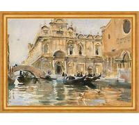 Kunstdruck Rio dei Mendicanti Venice John Singer Sargent Venice Gondola B A3 02672 Framed