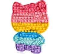 KUNSTIFY XXL Pop Rainbow Fidget Toy, Anti-Stress Toy for Adults Children, Anti-Stress Pop Large Fidget Toy Set, Fidget Bubble Push Pop XXL Rainbow (Cat)