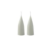Kunstindustrien® Cone Shaped Candles, Made in Denmark, 43 colours available, Dripless & Smokeless Pillar Candles, Candles long burning 15h, Unscented Candle gift set 2pcs 6.5x16cm (Light Reseda Green)
