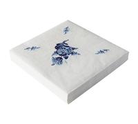 Kunstindustrien® Paper Napkins Patterned, Made in Denmark, Blue, Spring, Royal Danish Design, White, Serviettes, Dinner, Easter, 20pcs. 33 x 33cm (Blue Flower)