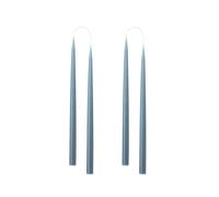Kunstindustrien® Tapered Candles, Made in Denmark, 42 Colours Available, Dripless & Smokeless Dinner Candles, Candles Long Burning 15 Hours, Unscented Candle Gift Set, 4pcs. 2.2 x 35cm (Blue Grey)