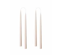 Kunstindustrien® Tapered Candles, Made in Denmark, 42 Colours Available, Dripless & Smokeless Dinner Candles, Solid Candles Long Burning 15 Hours, Unscented Candle Gift Set, 4pcs. 2.2 x 35cm (Nude)