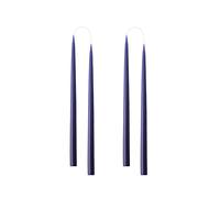 Kunstindustrien® Tapered Candles, Made in Denmark, 42 Colours Available, Dripless & Smokeless Dinner Candles, Candles Long Burning 15 Hours, Unscented Candle Gift Set, 4pcs. 2.2 x 35cm (Antique Blue)