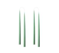 Kunstindustrien® Tapered Candles, Made in Denmark, 42 colours available, Dripless & Smokeless Dinner Candles, Candle long burning 15 hours, Unscented Candle gift set 4pcs. 2.2x35cm (Dark Reseda Green)