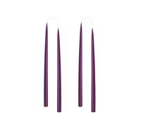Kunstindustrien® Tapered Candles, Made in Denmark, 42 Colours Available, Dripless & Smokeless Dinner Candles, Solid Candles Long Burning 15 Hours, Unscented Candle Gift Set, 4pcs. 2.2 x 35cm (Violet)
