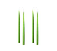 Kunstindustrien® Tapered Candles, Made in Denmark, 42 Colours Available, Dripless & Smokeless Dinner Candles, Candles Long Burning 15 Hours, Unscented Candle Gift Set, 4pcs. 2.2 x 35cm (Light Green)
