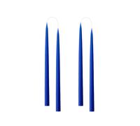 Kunstindustrien® Tapered Candles, Made in Denmark, 42 Colours Available, Dripless & Smokeless Dinner Candles, Candles Long Burning 15 Hours, Unscented Candle Gift Set, 4pcs. 2.2 x 35cm (Cobolt Blue)
